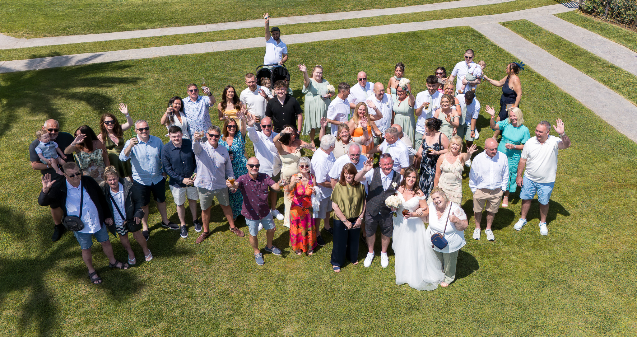 Drone photo wedding spain